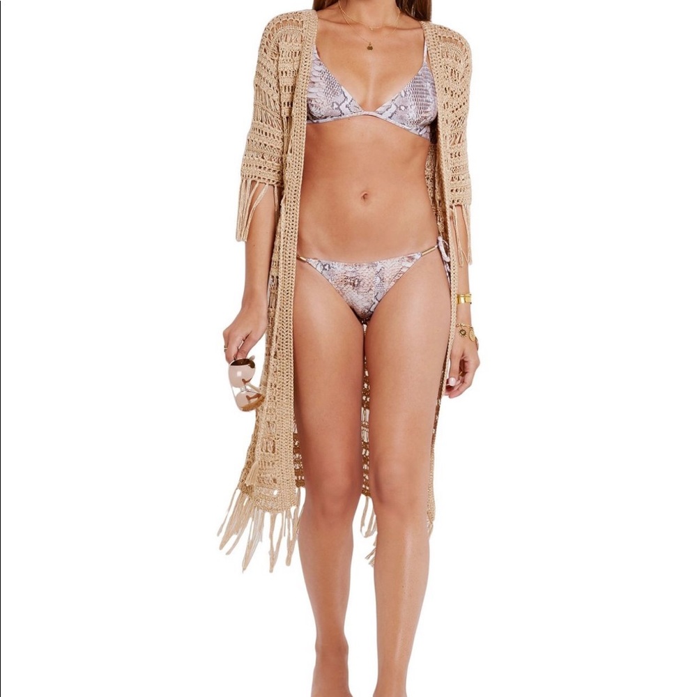 Melissa odabash  snake print triangle bikini